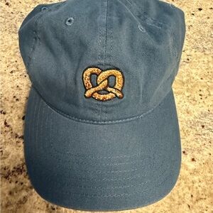 Blue Cap with Pretzel Embroidery